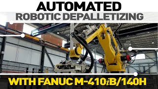 Automated Robotic Depalletizing  courtesy of Premier Tech [upl. by Enyar]