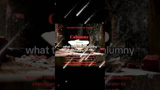 Calumny booktube reader author booktok words wordmeaning fypage fyp shortsyoutube shorts [upl. by Nahum]