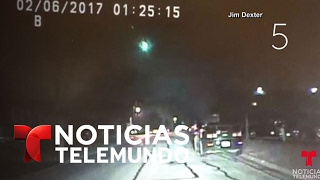 Un meteorito cae a la tierra y es grabado por seis personas  Noticias  Noticias Telemundo [upl. by Kirbie]