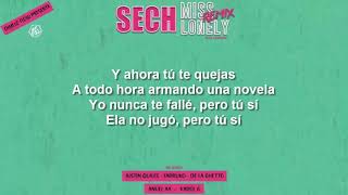 Miss Lonely Remix  LetraLyrics  Sech Ft Farruko Anuel AA Karol G Justin Quiles y De La Ghetto [upl. by Zara]