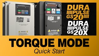 GS20X VFD Torque Mode Quick Start at AutomationDirect [upl. by Kinson839]