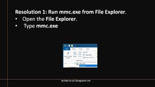 Running MMC gets Windows cannot access the specified device path or file [upl. by Llerut]