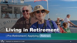 Preparing for Retirement Part 3 Living in Retirement [upl. by Amye645]