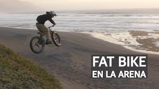 Fat Bike Saltando en la Arena y Haciendo Enduro en el Bike Park OMZ [upl. by Gerianne]