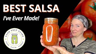 The BEST Mild Salsa for Canning 🍅🫙🫑 [upl. by Ahpla]