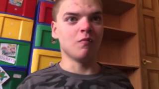 Teen with autism using AAC to talk about his day [upl. by Idelson719]