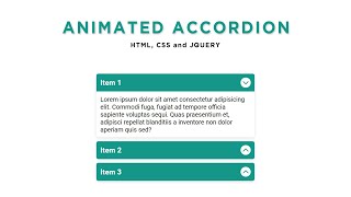 Create a simple Accordion effect using jQuery [upl. by Ylrevaw]