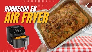 FOCACCIA EN AIR FRYER 🌾  ESTRENANDO FREIDORA DE AIRE 😛 [upl. by Tillion]