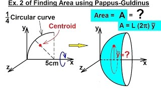 Mechanical Engineering Centroids amp Center of Gravity 27 of 35 Area using PappusGuldinus [upl. by Nelleeus]