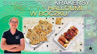 Kasia Gotuje Keto  Sylwestrowe krakersy i halloumi pieczone w boczku [upl. by Peters]