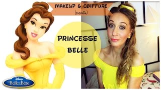 Makeup  coiffure tutorial ♡ Belle ♡ Disney [upl. by Stanwood]