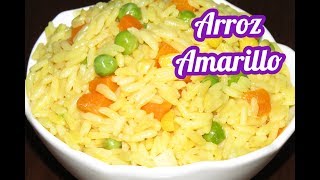 RECETA ARROZ AMARILLO CON VEGETALES [upl. by Ahsaz529]