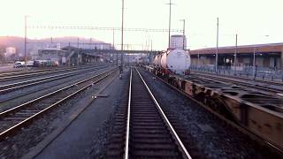 ★ 4K 🇨🇭Sunset Cab ride SteinSäckingen  Basel SBB Switzerland 2018 [upl. by Sinnard]