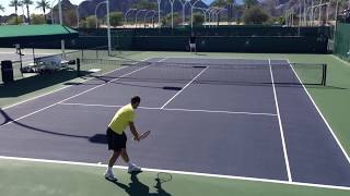 Stan Wawrinka amp Magnus Norman  Indian Wells Practice 3914 [upl. by Nnaeirelav]