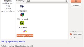 Create wxWidgets Project with CodeBlocks with wxcommon and libwxgtk28dev [upl. by Asseralc595]