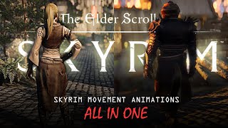 Skyrim Movement Animation Mods Walk Run Sprint Comparison for 2024 [upl. by Runstadler]