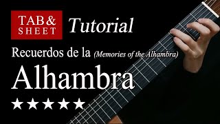 Recuerdos de la Alhambra  Guitar Lesson  TAB [upl. by Shira]