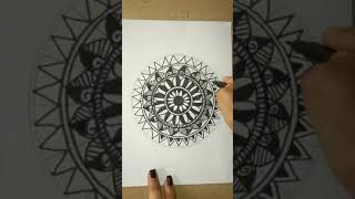 Timelapse Mandala drawing  Most easy and simple mandala design for beginners  mandala artmandala [upl. by Hannavas]