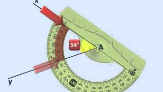 Utiliser un rapporteur pour mesurer un angle [upl. by Eevets]