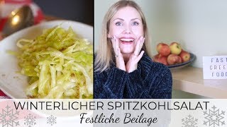 SCHNELLER SPITZKOHLSALAT • Tolle Alternative zu Rotkohl • Schnelle Winterschlemmerei [upl. by Adi]