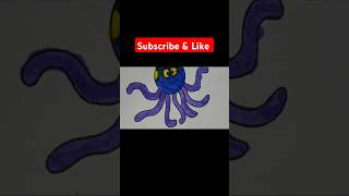 Simple to draw a octopus 🐙funny coloring drawing shortvideo shorts tranding cartoon [upl. by Nayk175]