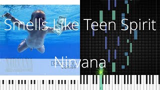 🎹 Smells Like Teen Spirit Nirvana Synthesia Piano Tutorial [upl. by Sivar]