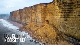 Dramatic footage of HUGE cliff fall at West Bay in Dorset UK [upl. by Charteris]