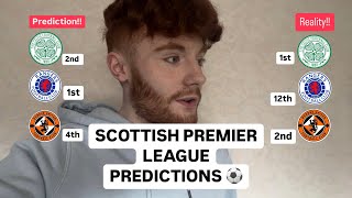 MY SCOTTISH PREM PREDICTIONS 2425  Will Celtic WIN the TREBLE ⚽️ [upl. by Naie]