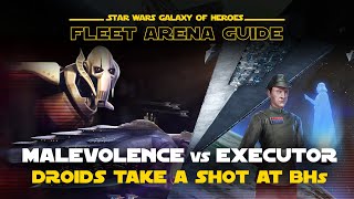 Malevolence vs 7 Executor Counter Guide  SWGOH Fleet Arena [upl. by Adnaw]