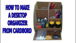 How to make a desktop organizer from cardboard [upl. by Theda]