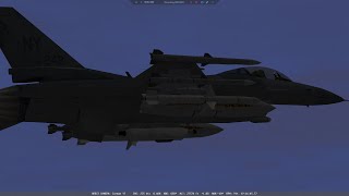 Falcon 4 Allied Force 2005  F16C Block 50  SEAD strike  SA6 destroyed [upl. by Inoek]