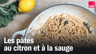 Spaghetti au citron et à la sauge  Les recettes de FrançoisRégis Gaudry [upl. by Denman]