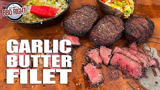 Filet Mignon Steaks GRILLED with a Reverse Sear and Basted with Garlic Butter [upl. by Esten]