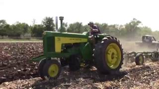 John Deere Two Cylinders Plowing at Half Century Of Progress Show 2017 [upl. by Dewain]