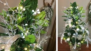 Mini Mistletoe Christmas Tree  How to Decorate A Mini Tree [upl. by Jenelle]