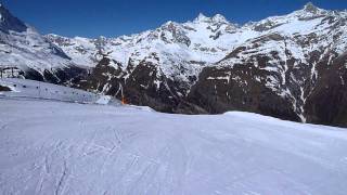 CH  Zermatt  Ski ride from Rothorn to Patrullarve [upl. by Neerual84]