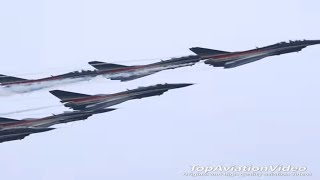 PLAAF August 1st Aerobatic Team J10 Fighter AirshowChina chinaairforce august1st j10 aviation [upl. by Hazlip]