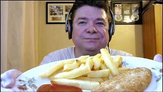 ASMR MUKBANG Eating Fish amp Chips And Drinking Ice Cold Ribena [upl. by Yeca]