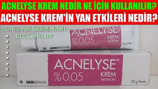 Acnelyse Krem Nedir Acnelyse Kremin Yan Etkileri Nelerdir Acnelyse Krem Nasıl Kullanılır [upl. by Corbet465]