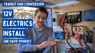 Campervan 12V Electrics Install We Have Power  Transit Van Conversion E22 [upl. by Llibyc581]