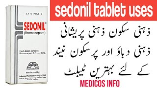 Sedonil 3mg tablet uses in urdu Bromazepam tablet uses benefits side effects amp dosage in urdu [upl. by Acirej]