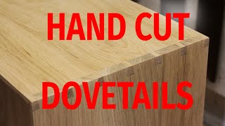 Making hand cut dovetails in solid oak glueing up and final results [upl. by Notnerb155]