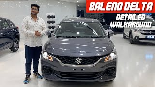 Baleno Delta 2023  Detailed Walkaround with On Road Price  Team Car Delight [upl. by Magavern]