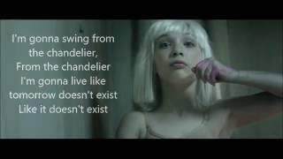 Sia  Chandelier acoustic lyrics [upl. by Dole]