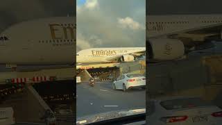 Emirates A380 Over M5 Runway Tunnel emirates sydneyairport m5 thesydneyviews aviation shorts [upl. by Yrred]