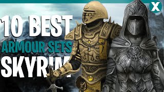 Skyrim Top 10 BEST Armour Sets of all Time [upl. by Noteloc]