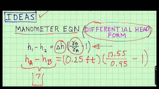 ExampleDifferential Manometer [upl. by Leno]