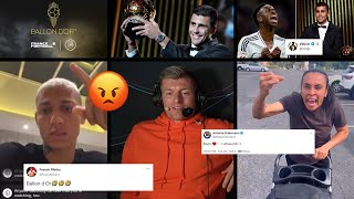 Football Players React To Rodri Winning The Ballon dOr over Vinicius Jr [upl. by Saberio]