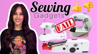 Testing 3 Sewing Machine Gadgets  Singer Stitch Quick  Sewing Genie amp Handheld Chainstitch FAIL [upl. by Feinstein831]