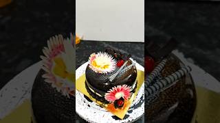 Dark Chocolate Cake Design chocolatecake shorts youtubeshorts ytshorts viralvideo cake food [upl. by Hilar393]